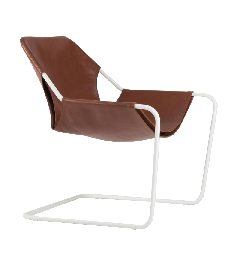 Paulistano Chair Indoor Leather White Frame